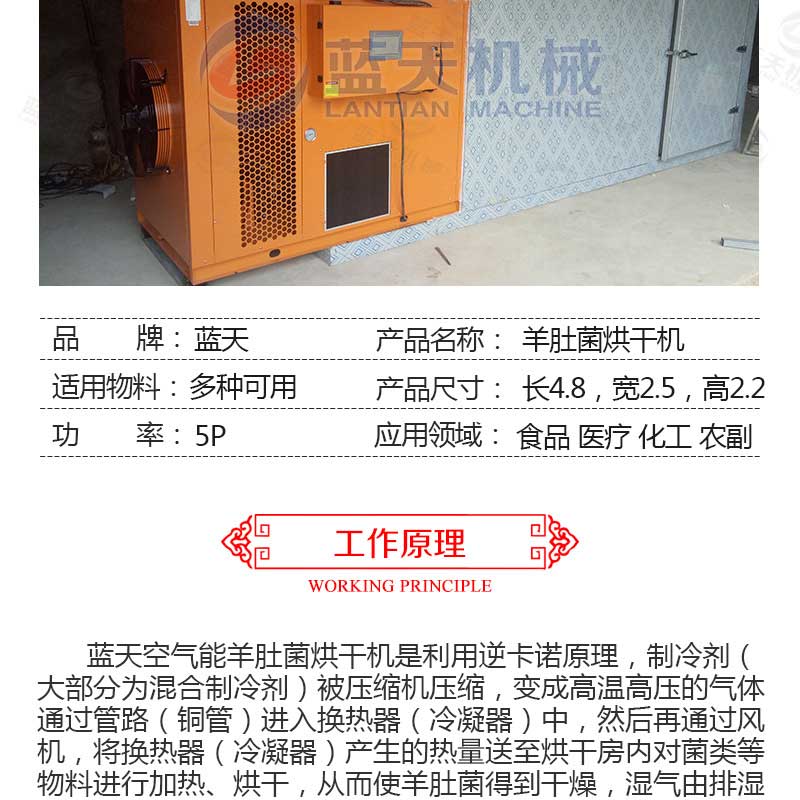羊肚菌烘干机产品参数