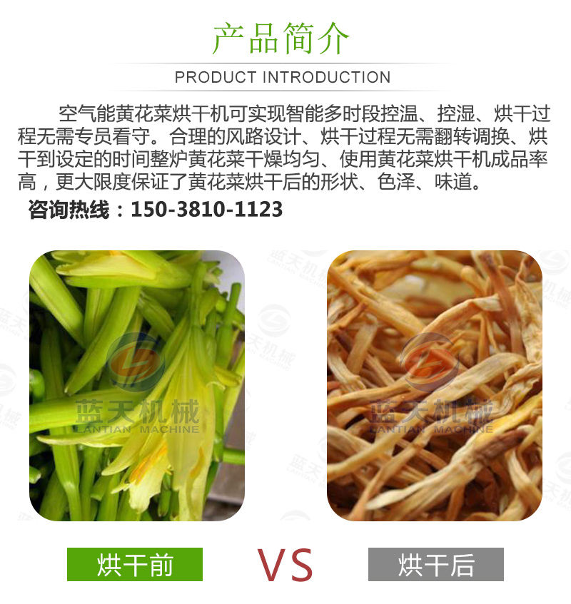 黄花菜烘干机产品简介